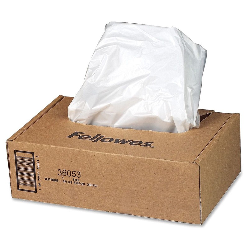 Fellowes 36053 Shredder Bags, 9 Gal, F/99CI,90S, 15-Inch x14-Inch x30-Inch,