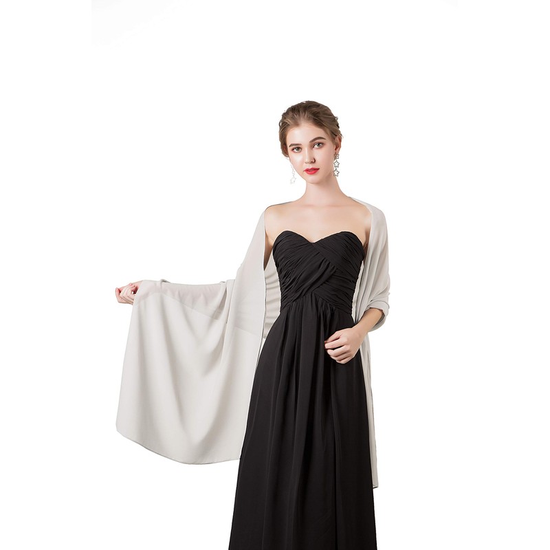 olyrjie - Bufandas de gasa suave para vestidos de noche,