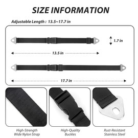 Veki 2PCS Trash Can Locks for Animals, Bear Proof Trash Can, Prevent Animals from Rummaging Through Your Trash Cans, Prevents Trash from Being Scattered on The Ground in Strong Winds (Black 2PCS)