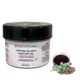 SAKNATUREL HAITIAN BLACK CASTOR OIL POMADE Lwil maskriti Hair Growth oil - Long Hair - Thick Hair -  Hair Growth - Ayurverdic Hair growth oil - Rosemary Hair Oil - Hair growth oil - Indian Hair Growth oil - Chebe Hair Growth Oil Organic - Herbal Haircare