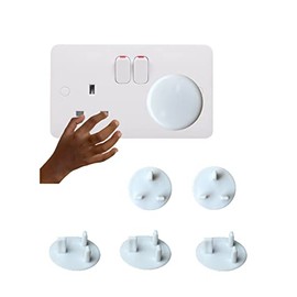 Plug Socket Covers UK Plastic Outlet Plug Covers for sockets UK Protector Baby Secutity Shock Prevention,Child Safe Child Proof, Easy Install, (Pack of 6)