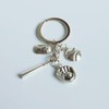 JEHWAEEN 2 Sets Mini Baseball Unique Cool Keychains Set,Baseball Keychains