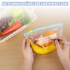 Qiimenguer Pack of 45 Freezer Bags Zipper Reusable Large Resealable