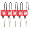 5 Sets 38mm Lockout Lock Insulation LOTO Nylon PA Steel