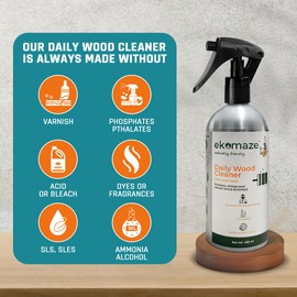 EKOMAZE Wood Cleaner (Pack of 2) | Plastic Free Aluminum Bottle | Cleans Furnitures, Kitchen Cabinets, Wooden Surface, Antiques| 3-in-1 Clean, Shine, Protect Wooden Surfaces