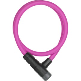 ABUS Primo 5412K/85/12 Cable Lock Bicycle Lock Made of 12 mm Thick Steel Cable, pink, 85 cm
