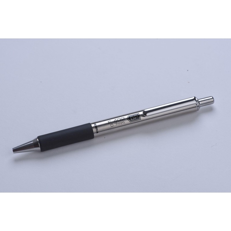 Zebra Pen F-402 Retractable Ballpoint Pen, Stainless Steel Barrel, Fine