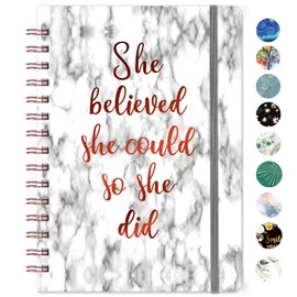Frasukis Ruled Notebook/Journal - Spiral Notebook with Premium Thick Paper, 8.5" X 6.4", College Ruled Spiral Notebook, Waterproof Hardcover, Perfect for Daily
