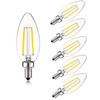 SHUWDKAR 12V Candelabra LED Light Bulb Low Voltage 25 watt