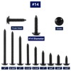 #14 x 5/8" Wood Screw 100Pcs Truss Head Phillips 18-8