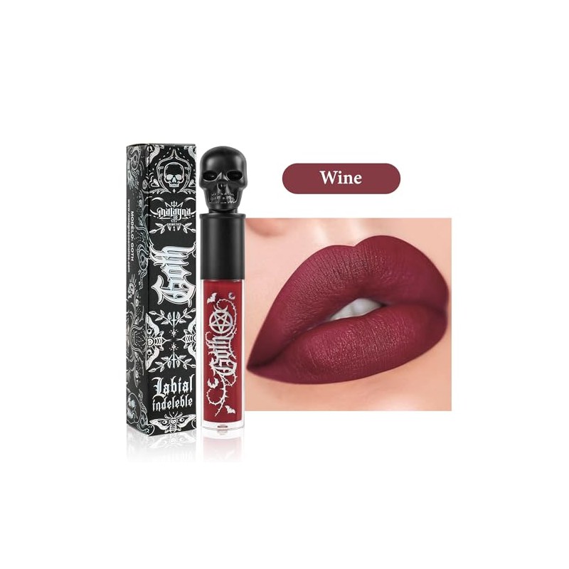 Malagna Cosmetics Labial Calavera Ultrapigmentado matte 10gr (Wine Matte)