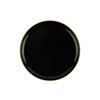 Black and Gold Rim Round High End Plastic Plates (10