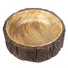 GoCraft Mango Wood Decorative Bowl with Tree Bark Medium 7.5"