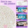 Self-Adhesive Chenille Letters Patches, A-Z Varsity Stickers for Clothing Fabric