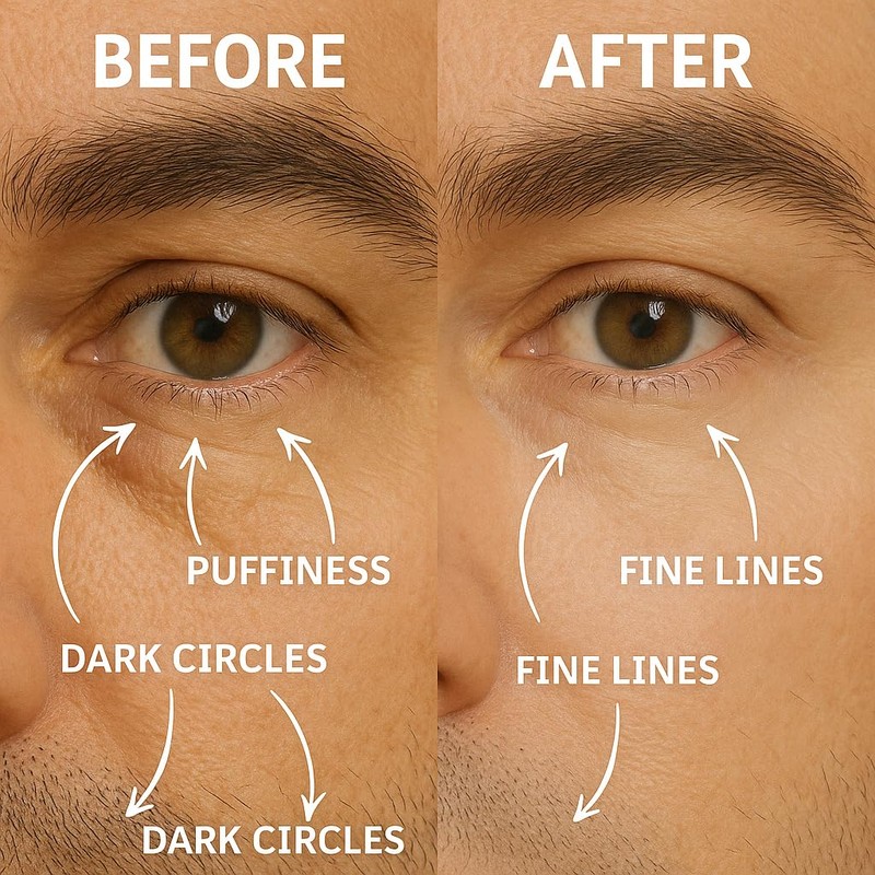 Disco Men's Eye Bag Treatment, Roller Serum for Men, Under