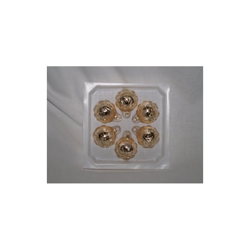 Jingle Bells Lauscha Golden Dreams Christmas Tree Bauble 5 cm