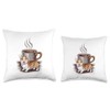 Cute Corgi with Coffee Cup Design - Adorable Gift Throw