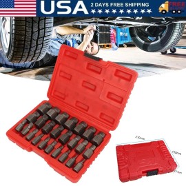Unbranded 25-Piece Easy Out Screws Bolt Extractor Socket Set Hex Head Rounded Bolt Remover