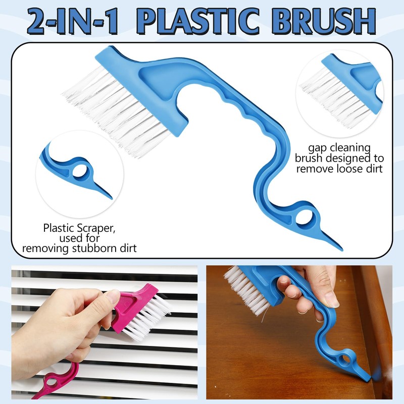 Chengu 8 Pcs Window Screen Cleaner & Track Cleaning Kit