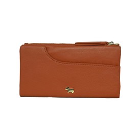 RADLEY London Womens Large Leather Flapover Matinee Purse Wallet Pockets in Terracota Orange