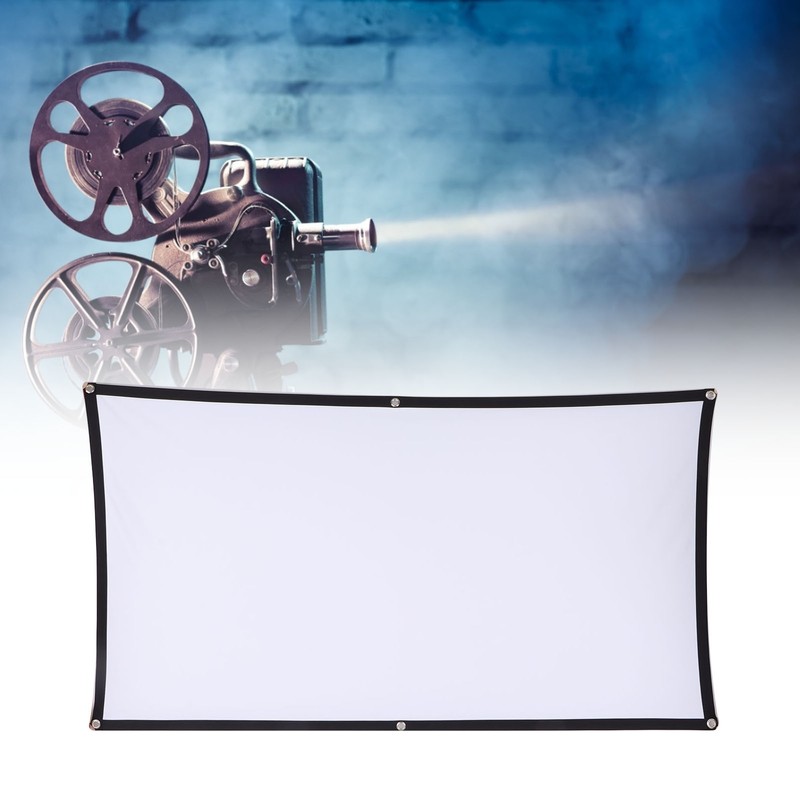Projector Screen High Definition 4K AntiCrease Foldable Portable Movies Screen