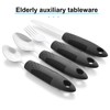 Adaptive Utensils, (5-Pieces) Adaptive Utensils for Elderly, Arthritis, Parkinsons and