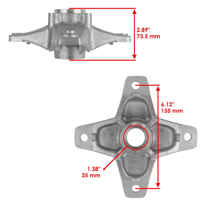 Caltric Front Left and Right Wheel hub for Yamaha Raptor
