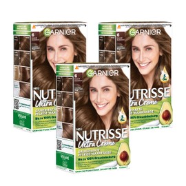 Garnier Nutrisse Cream Caramel Dark Blonde 60 / Colouring for Permanent Hair Colour (with 3 Nourishing Oils) - 3 x 1 Piece