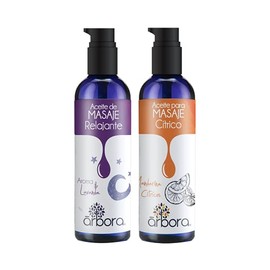 rbora Pack con 2 Aceites para Masaje Aroma Lavanda  Aroma Ctrico  Hidrata tu piel, Reljate, CONVIERTE TU CASA EN UN SPA Con Aceites Esenciales 100... 