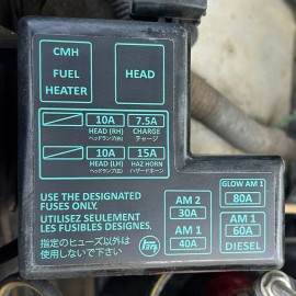 BLVinyal 1984-1988 2nd Gen Toyota Pickup Fuse Box 22RE Decal Sticker 15A