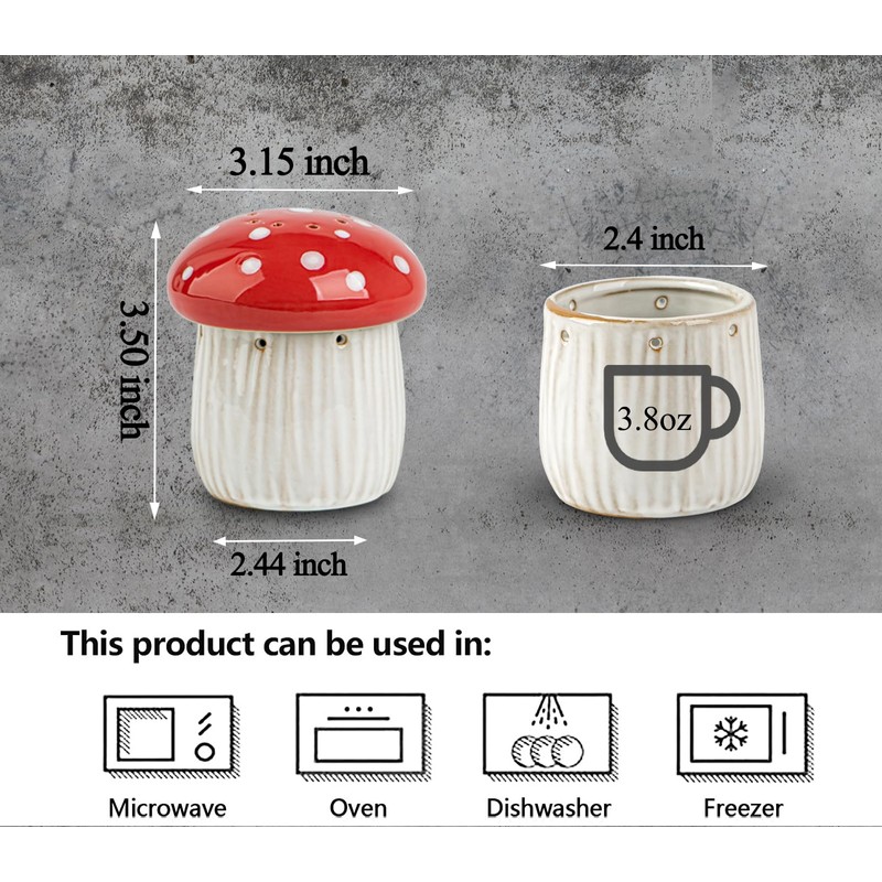 Mushroom Baking Soda Holder For Fridge Deodorizer Ceramic Baking Soda