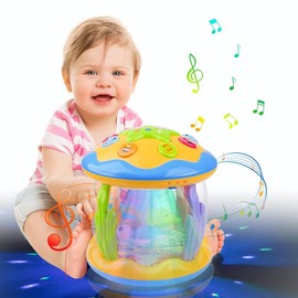 Vanmor Baby Musical Toys with Light Up for Toddlers 1 2 3 years,Talking Rotating Ocean toys for accompanying baby , Gifts Toys for kid