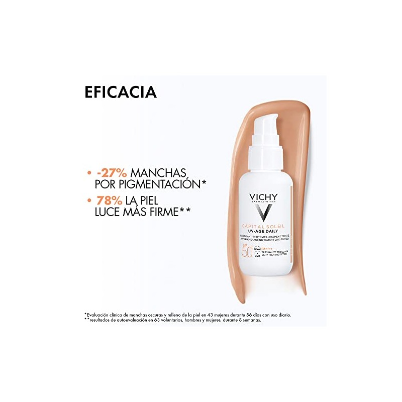 VICHY Protector Solar Facial UV-Age Daily Anti-Edad con Color FPS50