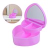 PACKOVE Heart Shaped Jewelry Box for Little with Built Mirror