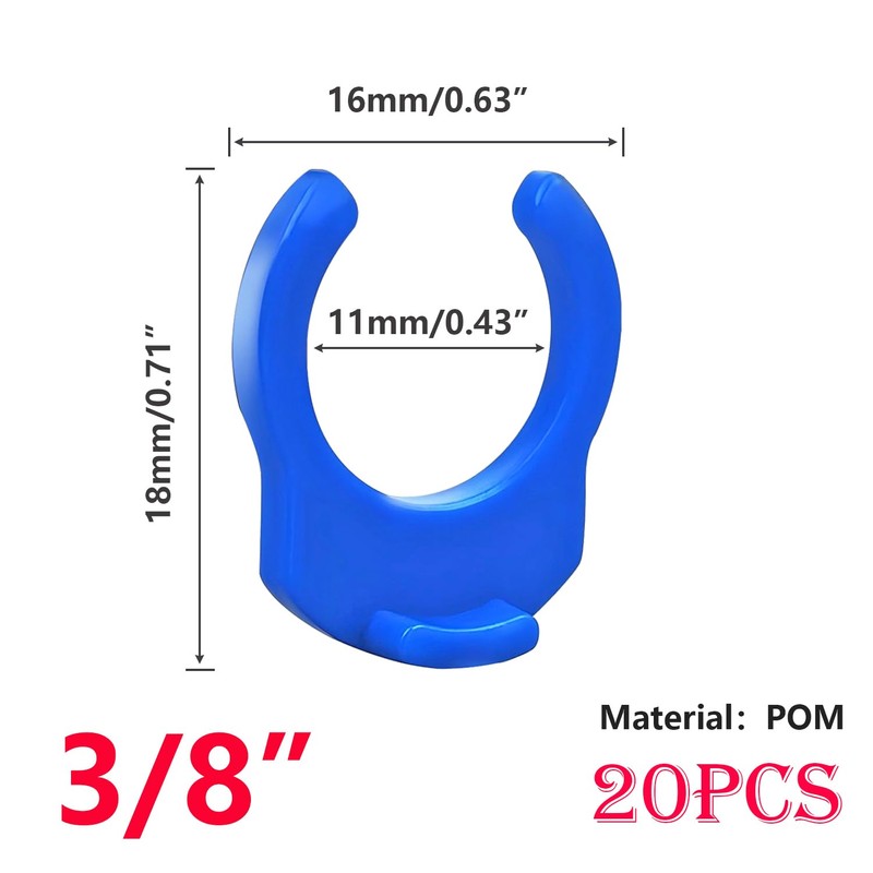 Qrity Pack of 20 Small Clip 3/8 Inch Locking Clips
