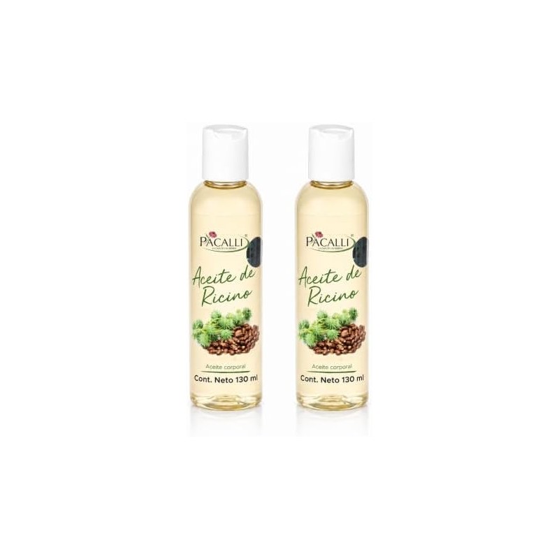 PACALLI Aceite de Ricino 100% Puro 2x130ml - Pestañas y