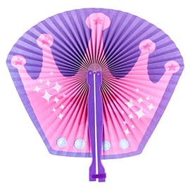 Rhode Island Novelty 10 Inch Princess Crown Folding Fan One Dozen Per Order