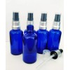 Marca Generico Frasco Dosificador 50 Ml Cristal Azul Bomba Plata