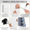 Humyoun 24 Pcs Metal Adjustable File Cabinet Rails Set Include