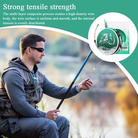 Fishing Lines Braid - Abrasion Resistant Fishing Wire Zero Stretch | Never Fade Casting String Abrasion Resistant Fish Gear for Hand Rods, Freshwater & Fisherman
