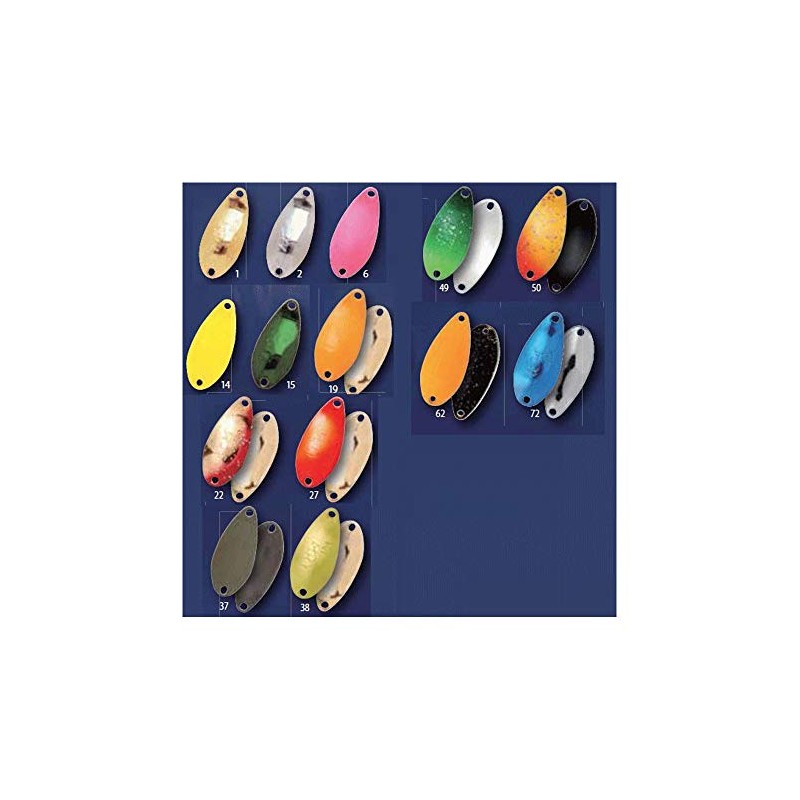 Rodiocraft Spoon, NOA-B, 0.1 oz (3.4 g), #27, Fluorescent Red,