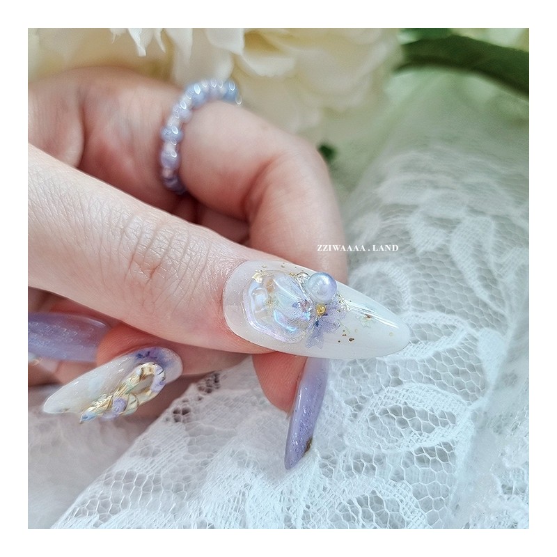 Wavelet.Water drop wave flower chain unique emotional nail - egg