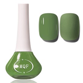 Green Nail Polish - Olive Green Nail Varnish - Solid Color Natural Look Long lasting Nail Varnish - Fresh Matcha Green Air Dry No Need UV Fast Dry DIY Nail Art Gifts for Women
