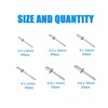 BESTYCHAO 180pcs 6 Sizes Aluminum Blind Rivets, Pop Rivets Assortment