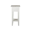 HomeStock Zen Zone Narrow Side End Table, Heavy Distressed White