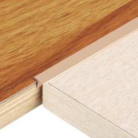uxcell 2.9ft x 0.31" t Molding Floor Transition Strips, Aluminium Alloy Vinyl Flooring Gap Trim for Joining Laminate Planks Tiles Floor Gaps, Rose Gold