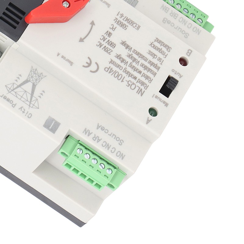 AC220V Dual Power Automatic Transfer Switch 4P Millisecond Switching Generator
