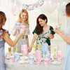 Whaline 50Pcs Gender Reveal Party Paper Cups Pink Blue Team