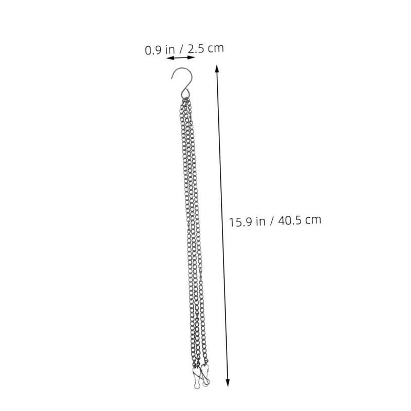 BESPORTBLE 3Pcs Hanging Chains for Flowerpots Bird Feeders Durable Metal