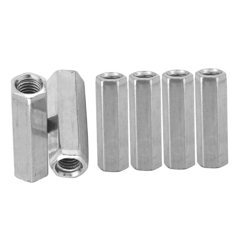 10pcs High Strength Hexagonal Sleeve Nut Zinc Plated Fasteners for